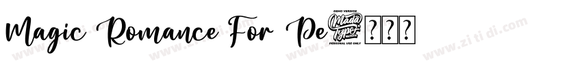 Magic Romance For Pe字体转换